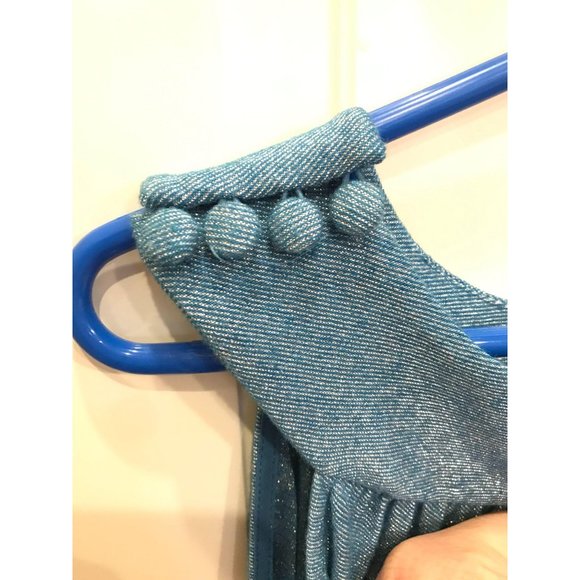 Free People Pleated Love Mini Dress blue purple sp - Picture 10 of 15